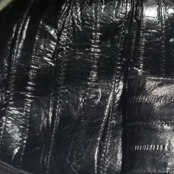 Vintage Kiss Lock Clutch & Matcing Key Holder Ladies Set in Genuine Eel Skin - Picture 6 of 12